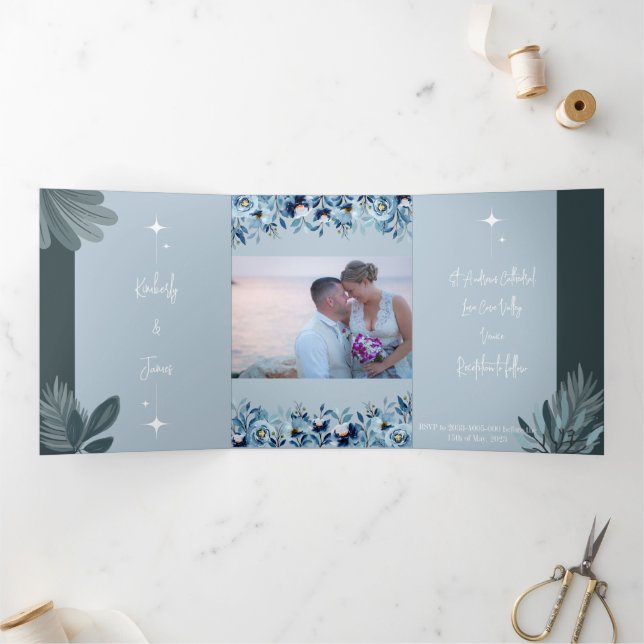 Customisable Trifold Wedding Invitation (Inside)