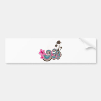 Customisable Tropical Bumper Sticker