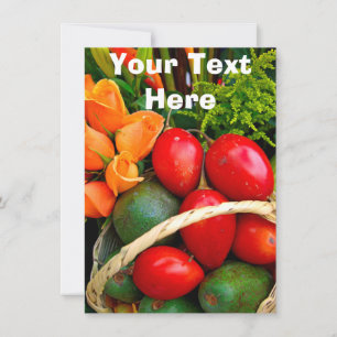 Customisable tropical fruit Card