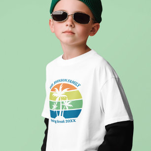 Customisable Tropical Island Palm Trees Kids T-Shirt