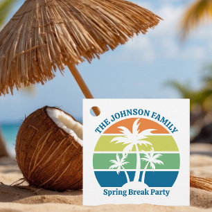 Customisable Tropical Island Palm Trees Party Favour Tags