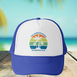 Customisable Tropical Island Trip Palm Trees Trucker Hat