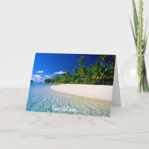 Customisable Tropical Paradise card