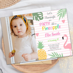 Customisable Tropical Party Invitations for Kids