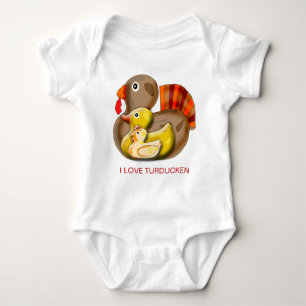Customisable Turducken Design Baby Bodysuit