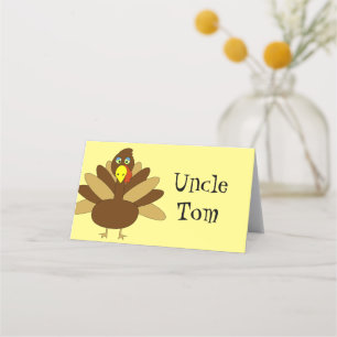 Customisable Turkey Thanksgiving Place Card