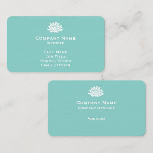 Customisable Turquoise Business Card