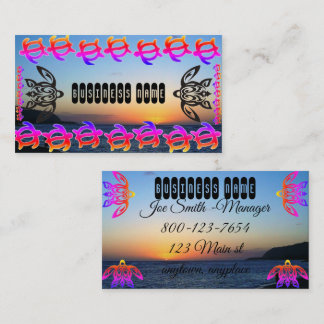 Customisable Turtle petroglyphs Business Card