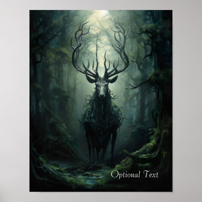 Customisable Twisted Forest Deer Poster (Front)