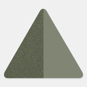 Customisable Two-Tone Green Triangle Sticker