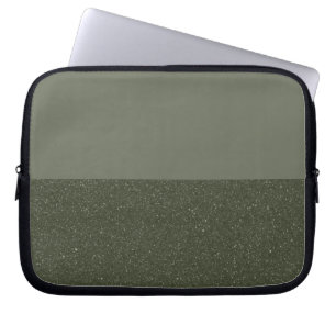 Customisable Two-Tone Moss Green Laptop Sleeve
