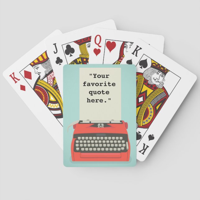 Customisable Typewriter Playing Cards (Back)