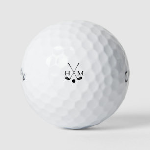 Customisable Typography Birthday Gift Monogram Golf Balls