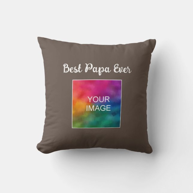 Customisable Typography Template Best Papa Ever Cushion (Front)