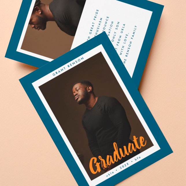 Customisable University Graduate Photo Graduation Announcement (Creator Uploaded)