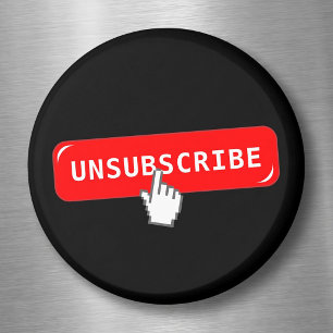 Customisable Unsubscribe Button - Funny Introvert Magnet