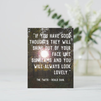 Customisable Uplifting Quote The Twits Roald Dahl Postcard