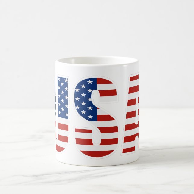 Customisable USA American Flag Coffee Mug (Center)