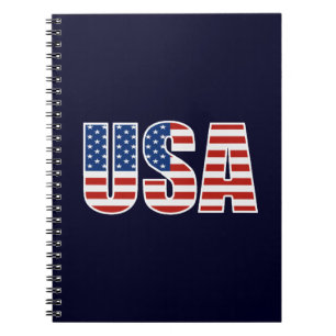 Customisable USA American Flag Notebook