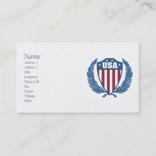 Customisable USA Emblem Business Cards