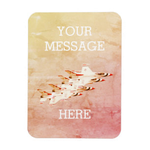 Customisable USAF Thunderbirds Jet Fighter Magnet