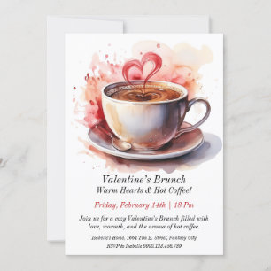 Customisable Valentine’s Brunch – Warm Hearts Invitation