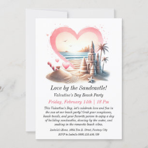 Customisable Valentine’s Day Beach Party Invitation