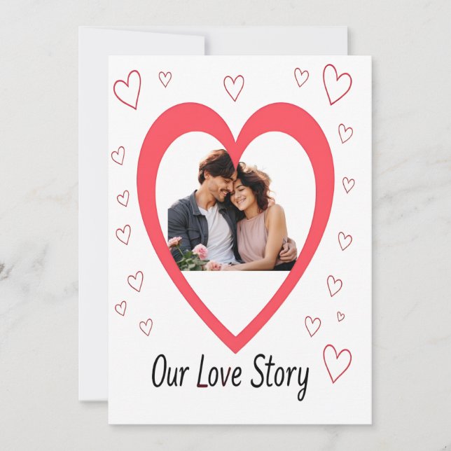 Customisable Valentine’s Day Card – Our Love Story (Front)