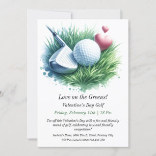 Customisable Valentine’s Day Golf invitation