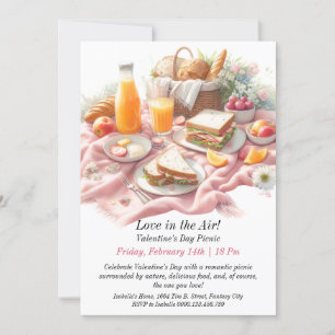 Customisable Valentine’s Day Picnic Love inthe Air Invitation