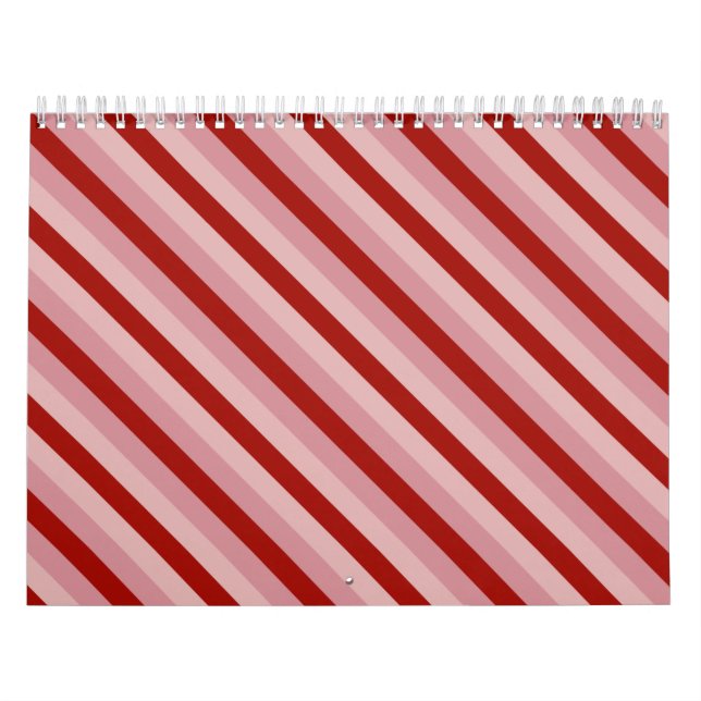 Customisable Valentine Stripes Calendar (Cover)