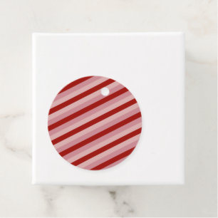 Customisable Valentine Stripes Favour Tags