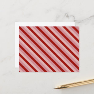 Customisable Valentine Stripes Postcard
