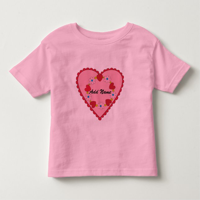Customisable Valentine Toddler T-shirt (Front)