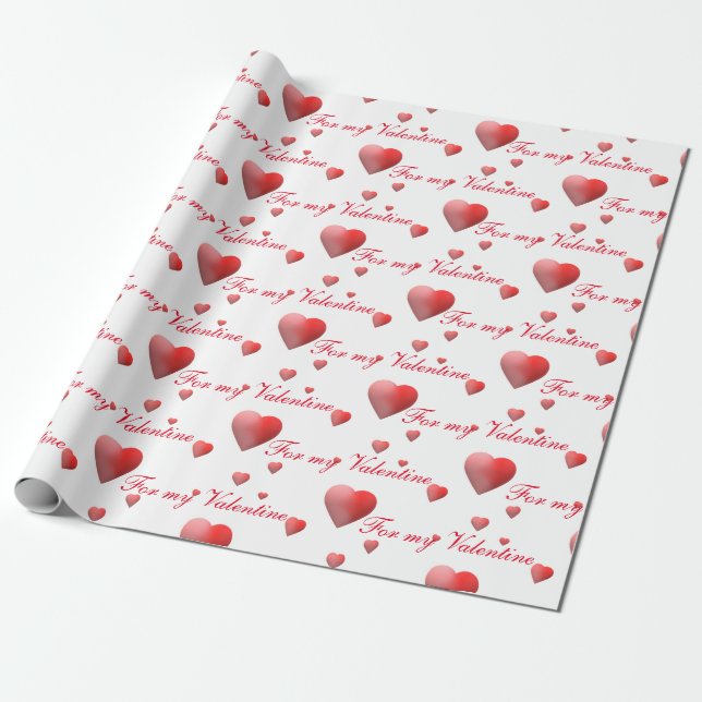 Customisable Valentine Wrapping Paper (Unrolled)