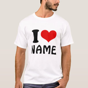 Customisable Valentines Day I love Heart Custom T-Shirt