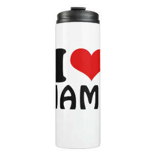 Customisable Valentines Day I love Heart Custom Thermal Tumbler