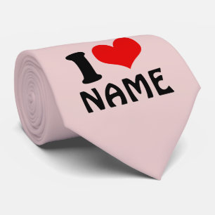 Customisable Valentines Day I love Heart Custom Tie