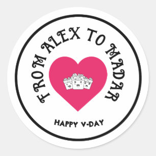 Customisable Valentine's Day Stickers - Happy Vale