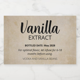 Customisable Vanilla Extract 3x2 VE001_04RT Sparkling Wine Label