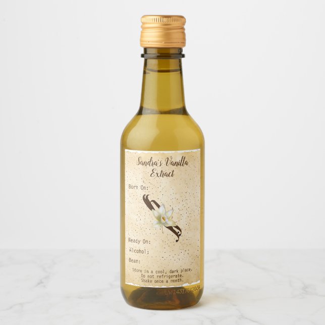 Customisable Vanilla Extract Bottle Label (Front)