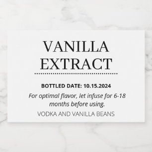 Customisable Vanilla Extract Label AB01_01RT