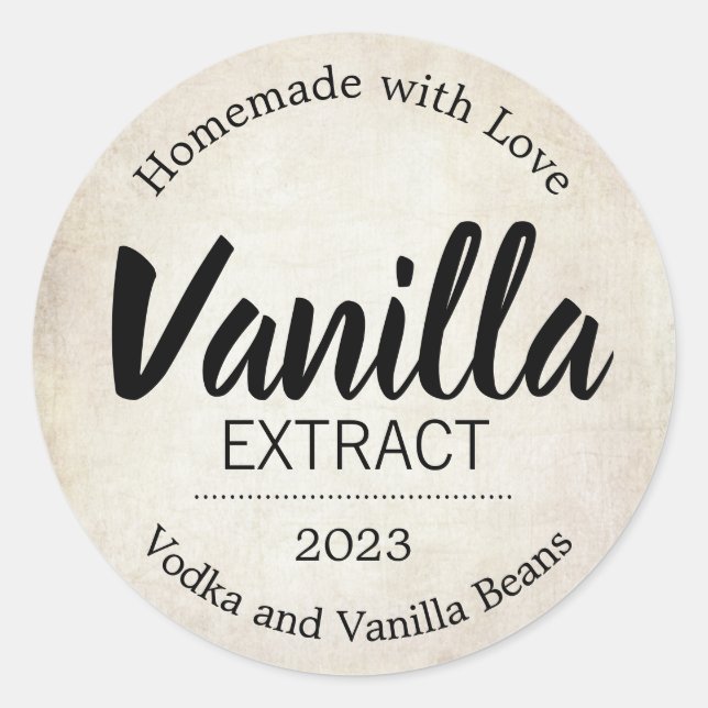 Customisable Vanilla Extract Label BL_02rdbkv2 (Front)