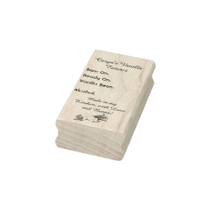 Customisable Vanilla Extract Label Rubber Stamp