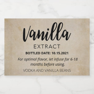 Customisable Vanilla Extract Label VE001_04RT