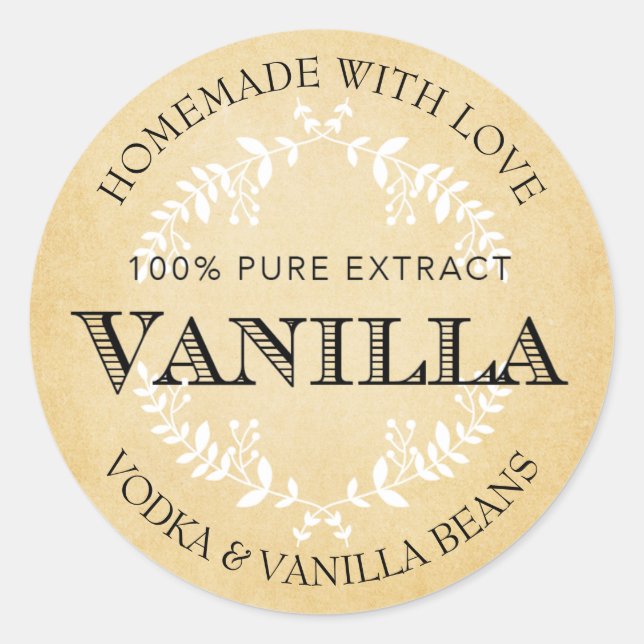 Customisable Vanilla Extract label VE005_01rdcust (Front)