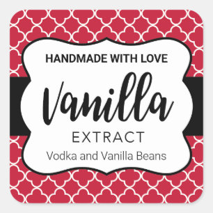 Customisable Vanilla Extract Label VE031_01sq