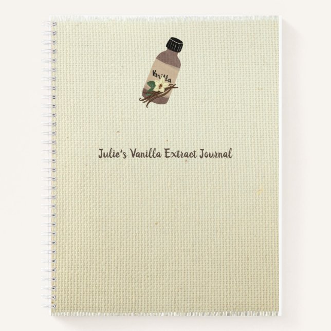 Customisable Vanilla Extract Maker Journal (Front)