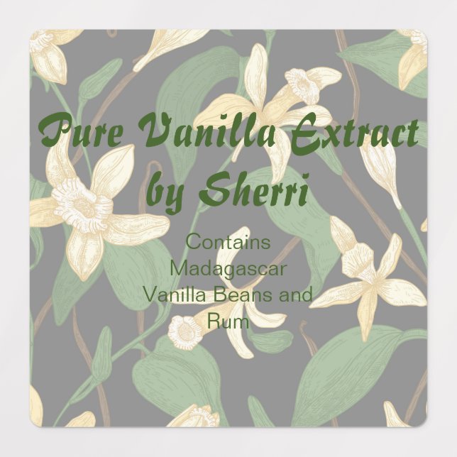 Customisable Vanilla Orchid, Vanilla Extract  (Design 1)
