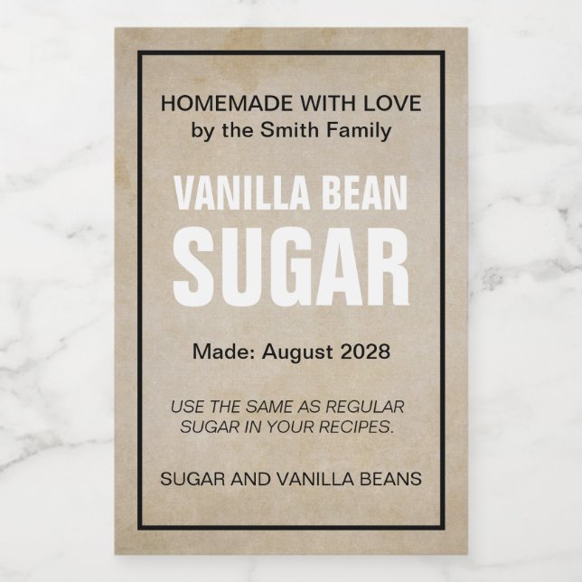 Customisable Vanilla Sugar Extract Label VS_07b (Single Label)